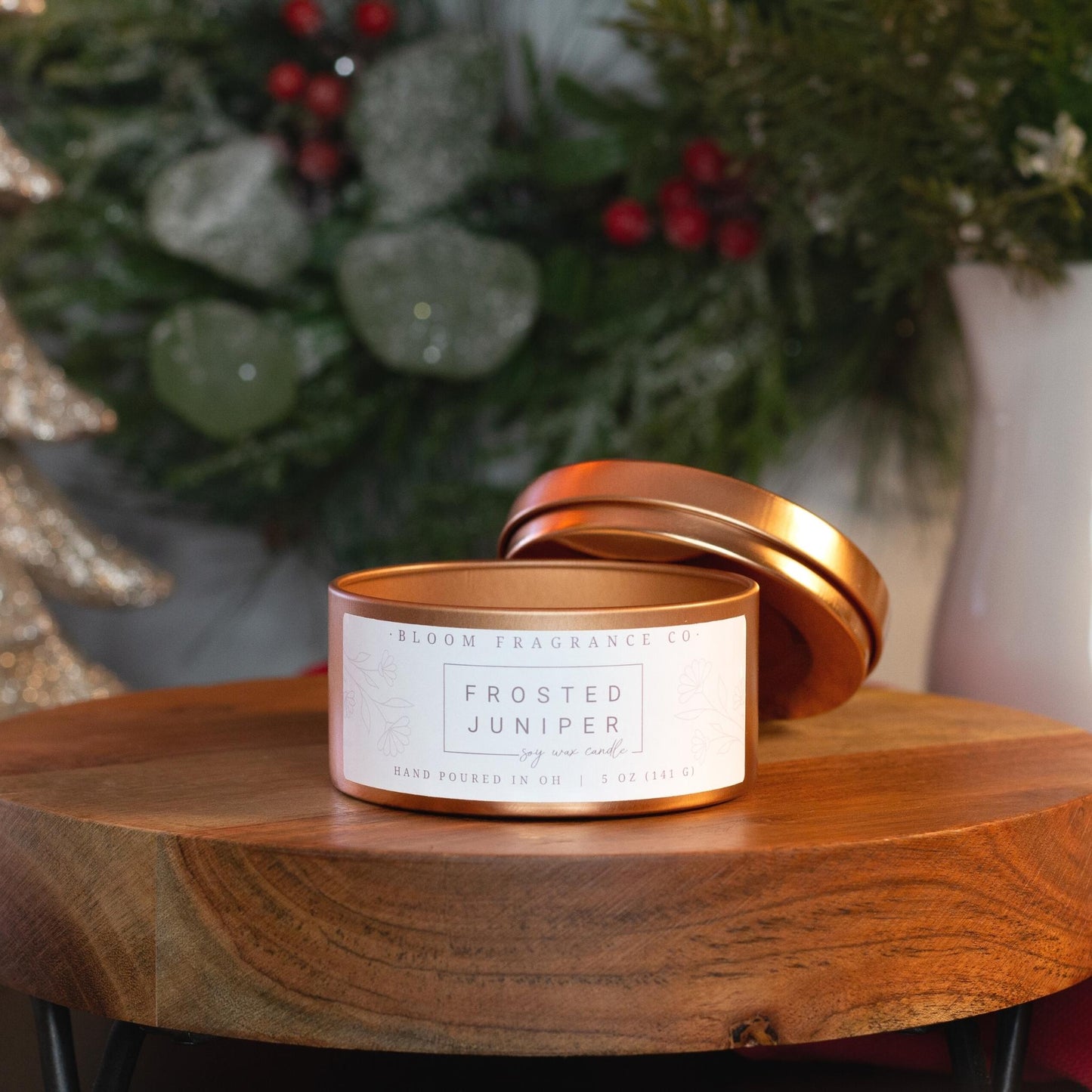 Small Frosted Juniper Soy Wax Candle