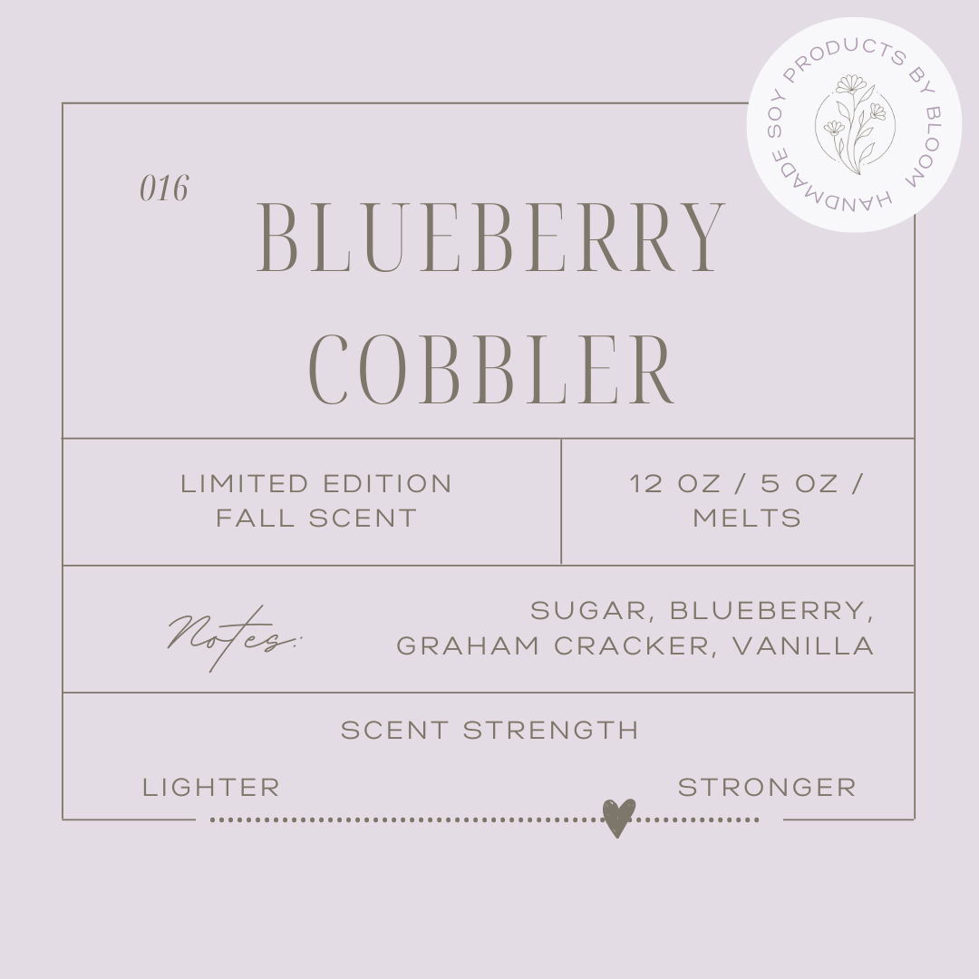 Small Blueberry Cobbler Soy Wax Candle