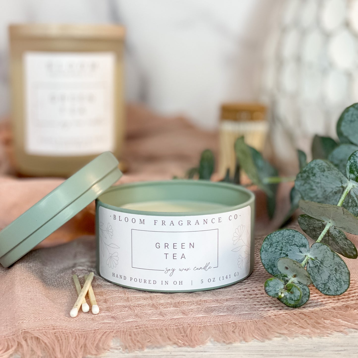 Small Green Tea Soy Wax Candle