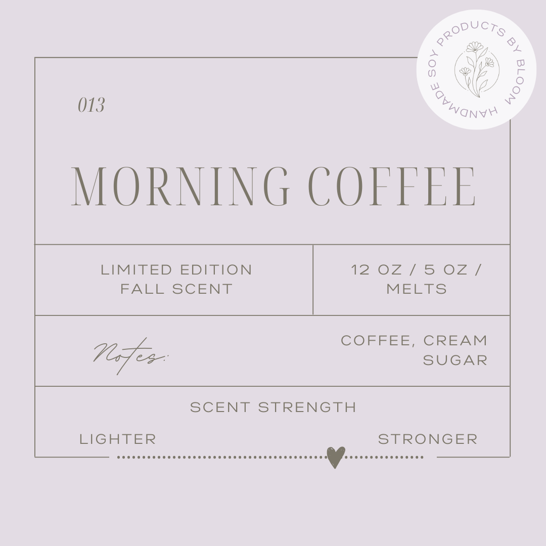 Large Morning Coffee Soy Wax Candle