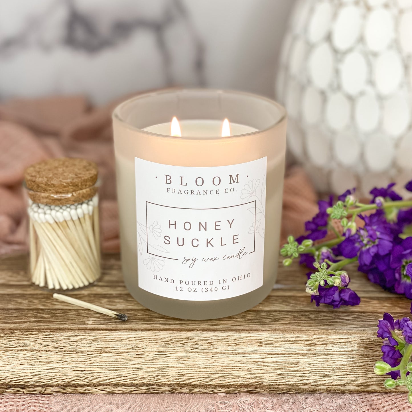 Large Honeysuckle Soy Wax Candle
