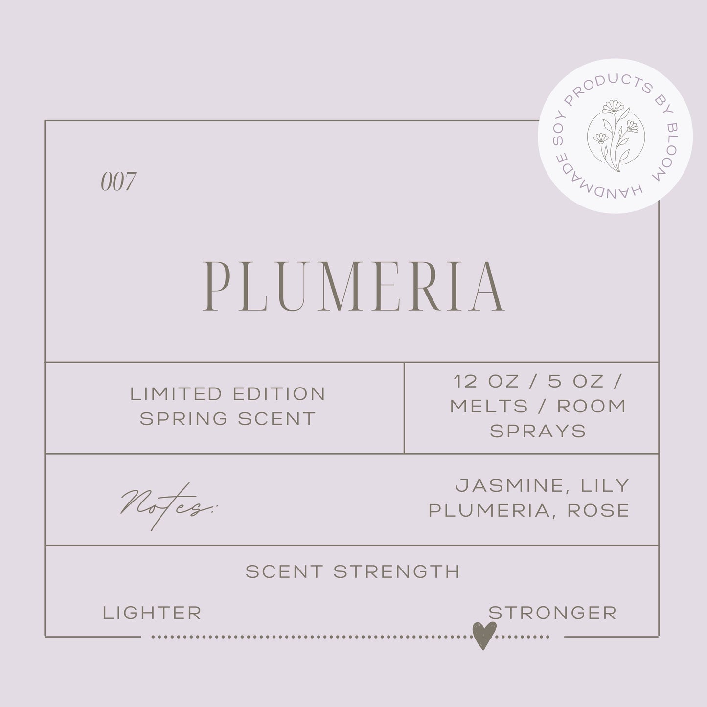 Large Plumeria Soy Wax Candle