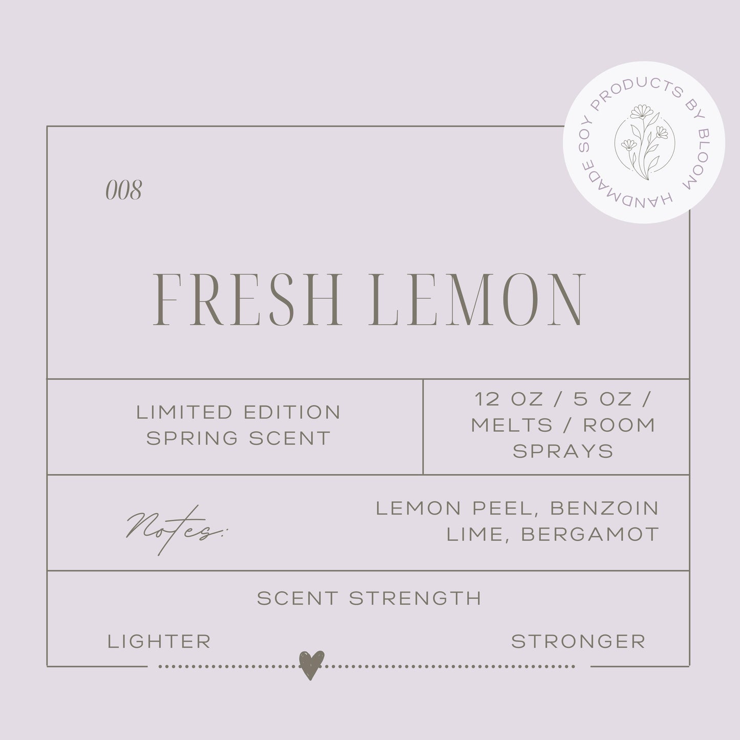 Large Fresh Lemon Soy Wax Candle