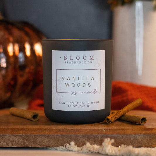 Large Vanilla Woods Soy Wax Candle