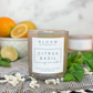 Large Citrus Basil Soy Wax Candle