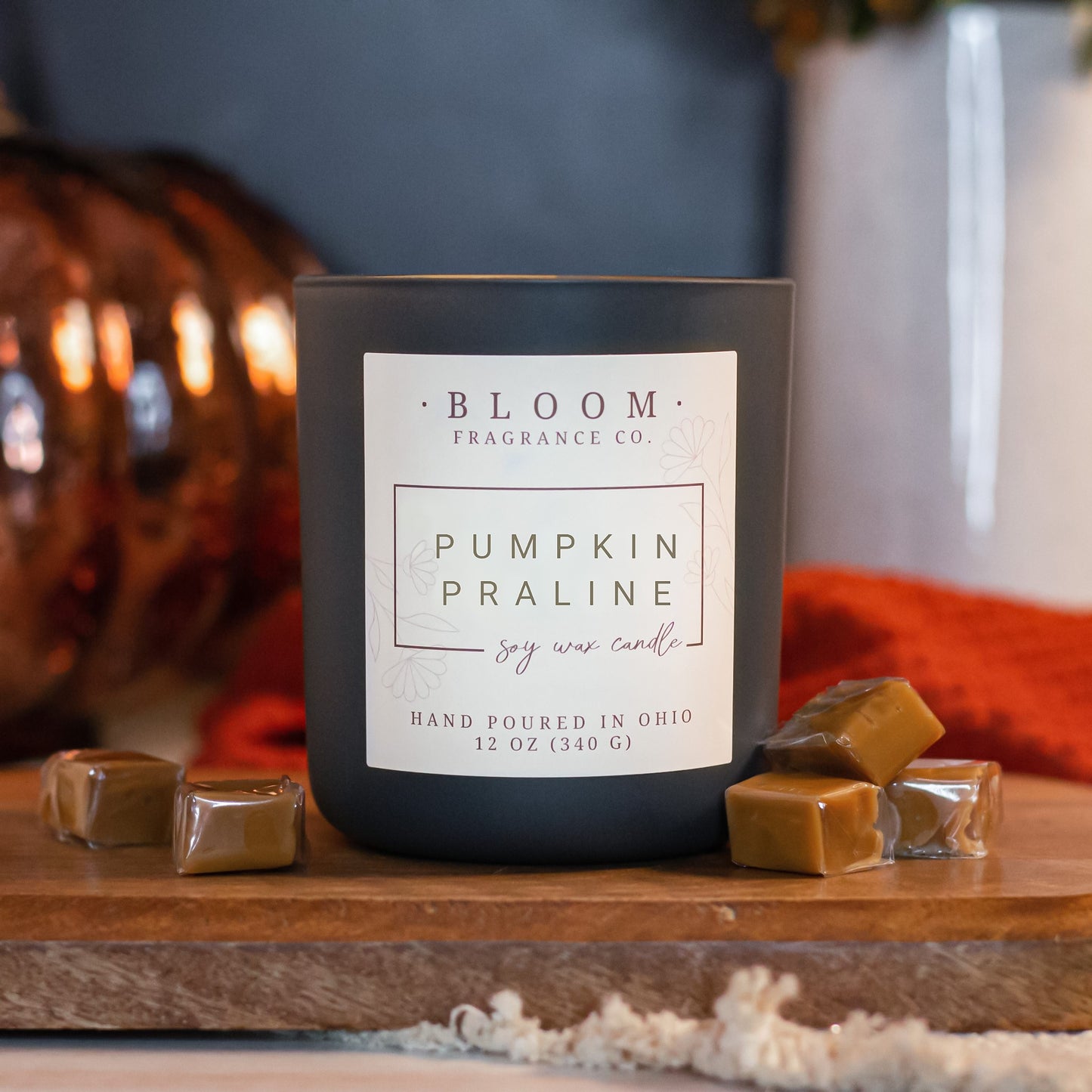 Large Pumpkin Praline Soy Wax Candle