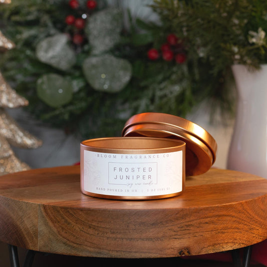 Small Frosted Juniper Soy Wax Candle