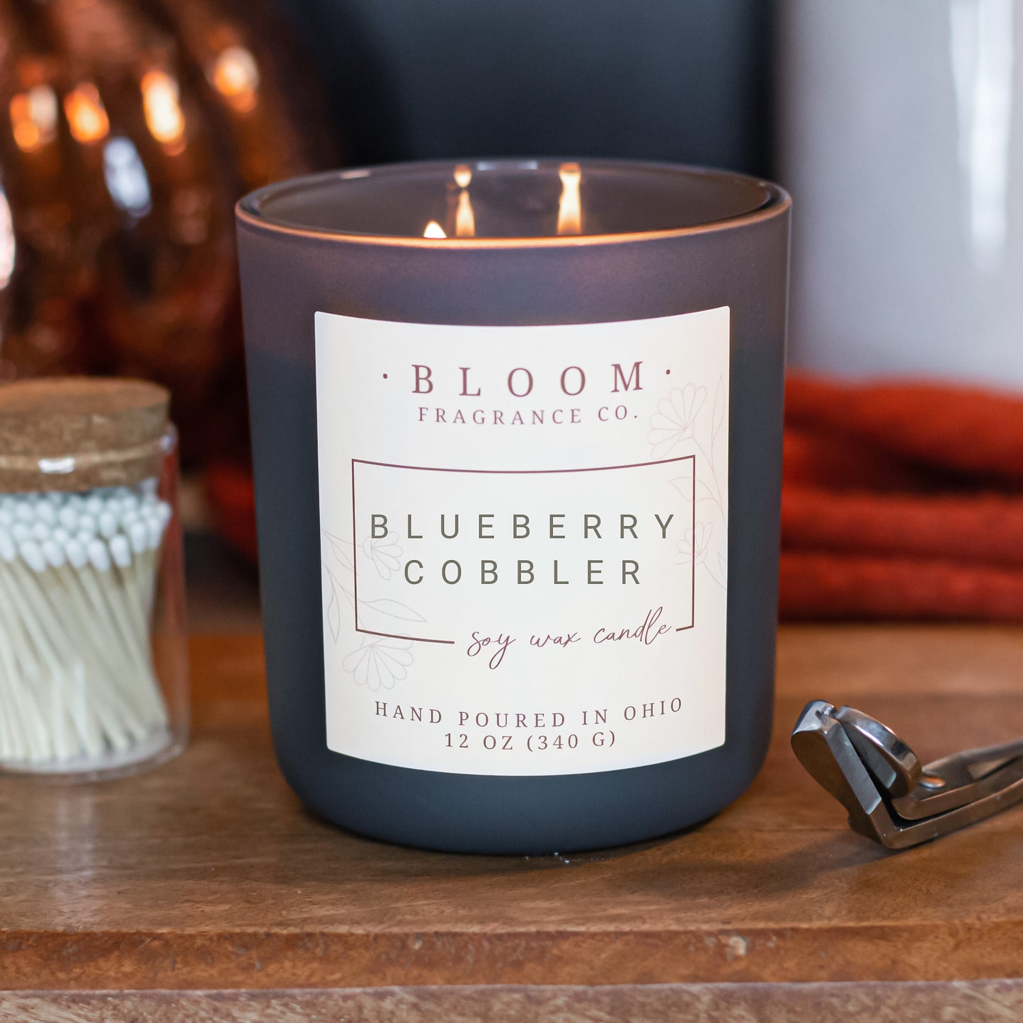 Large Blueberry Cobbler Soy Wax Candle