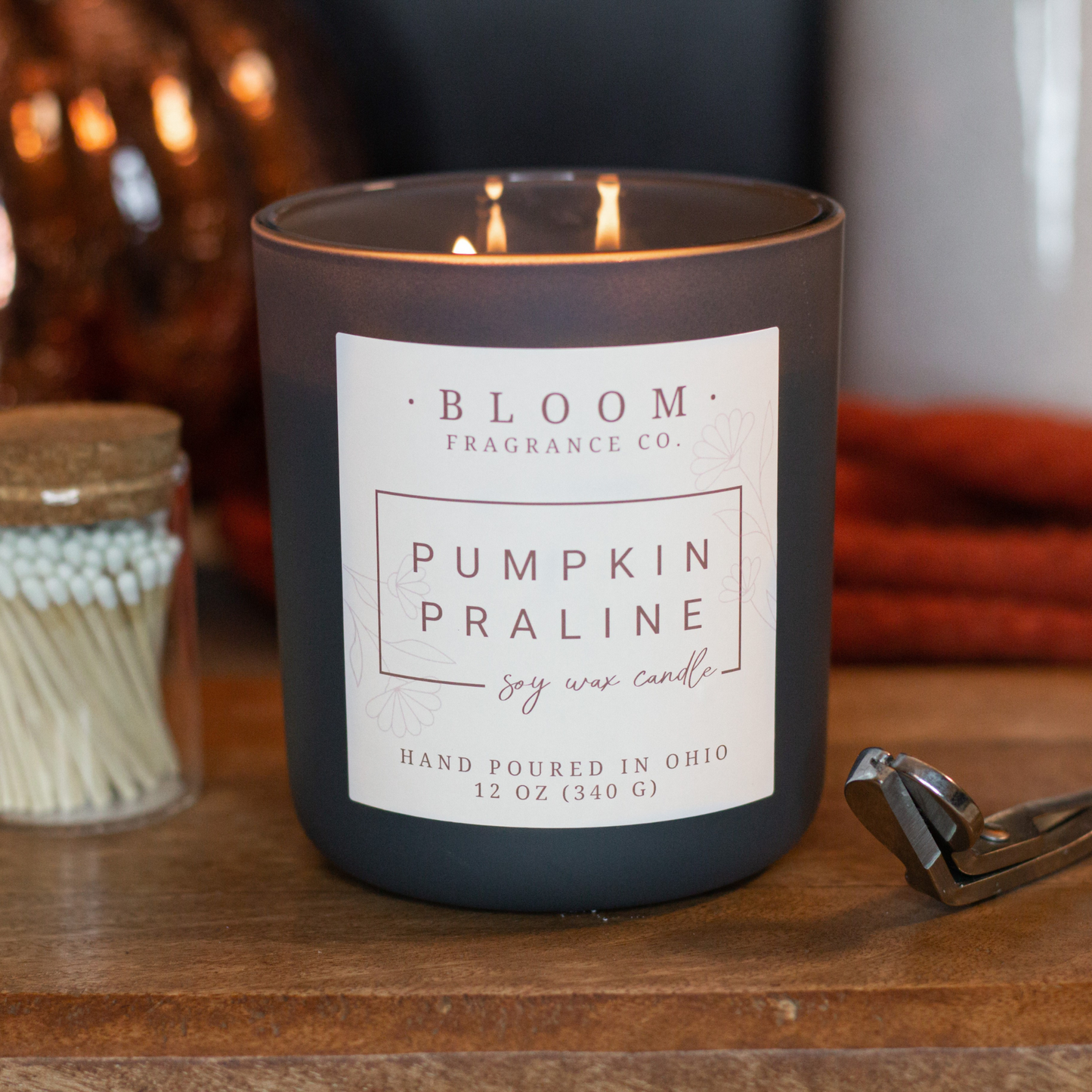 Large Pumpkin Praline Soy Wax Candle