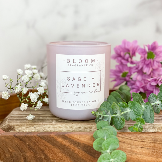 Large Sage + Lavender Soy Wax Candle