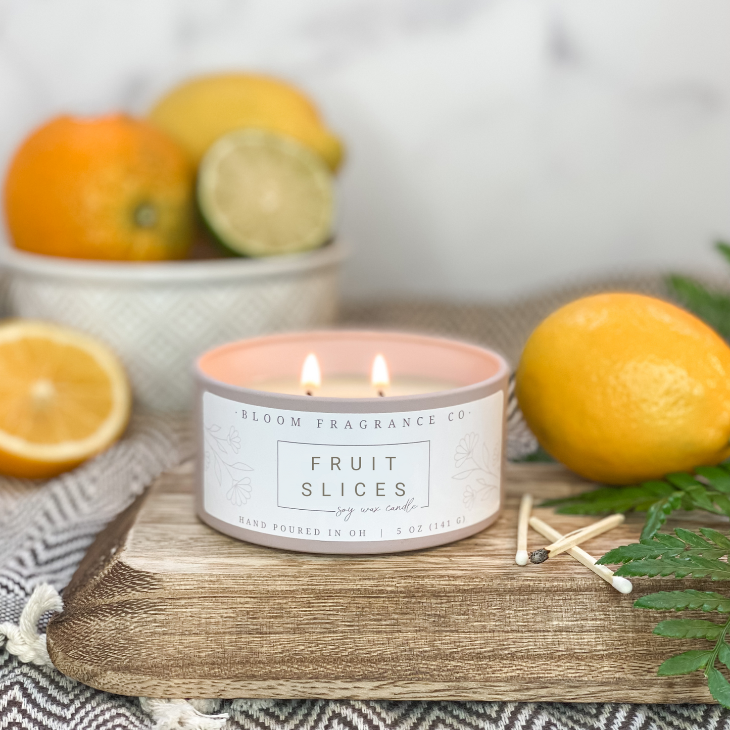 Small Fruit Slices Soy Wax Candle