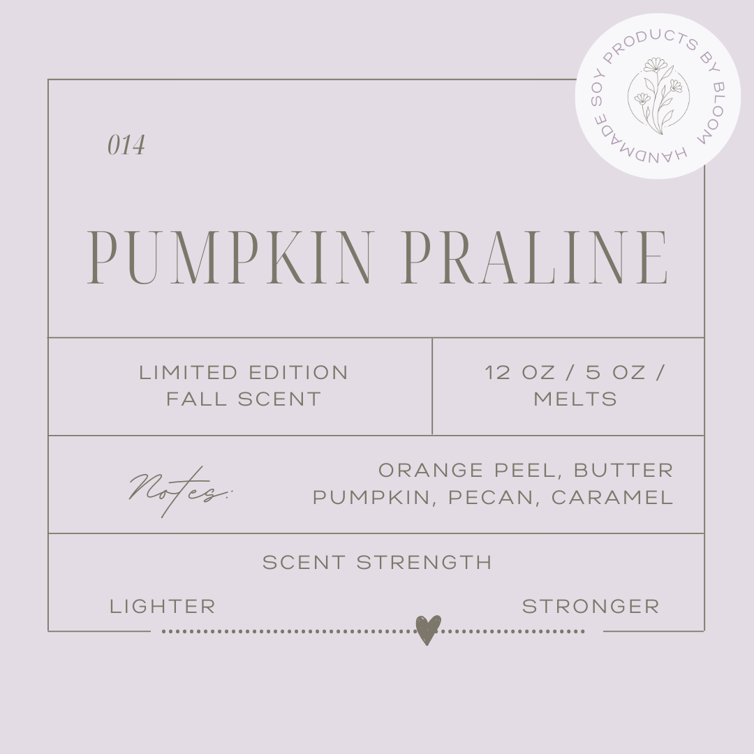 Large Pumpkin Praline Soy Wax Candle