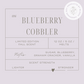 Small Blueberry Cobbler Soy Wax Candle