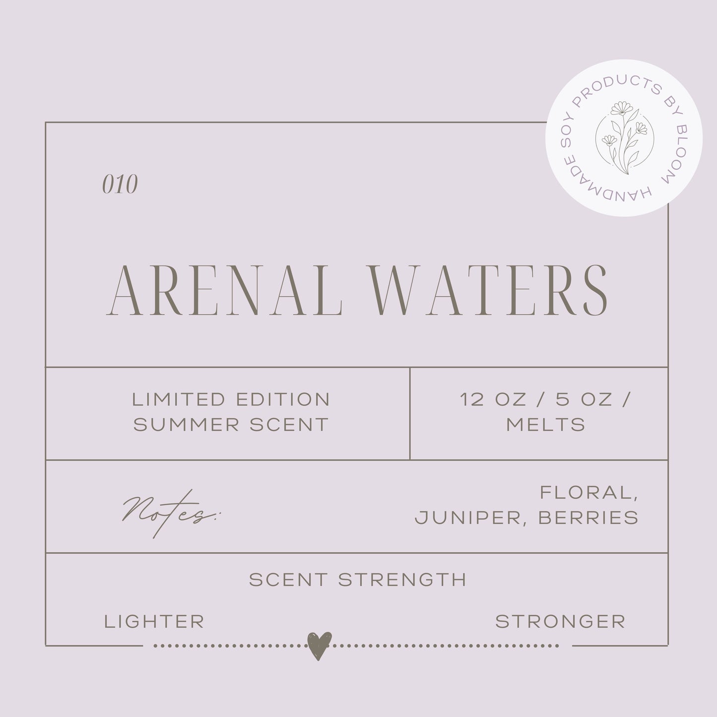 Small Arenal Waters Soy Wax Candle