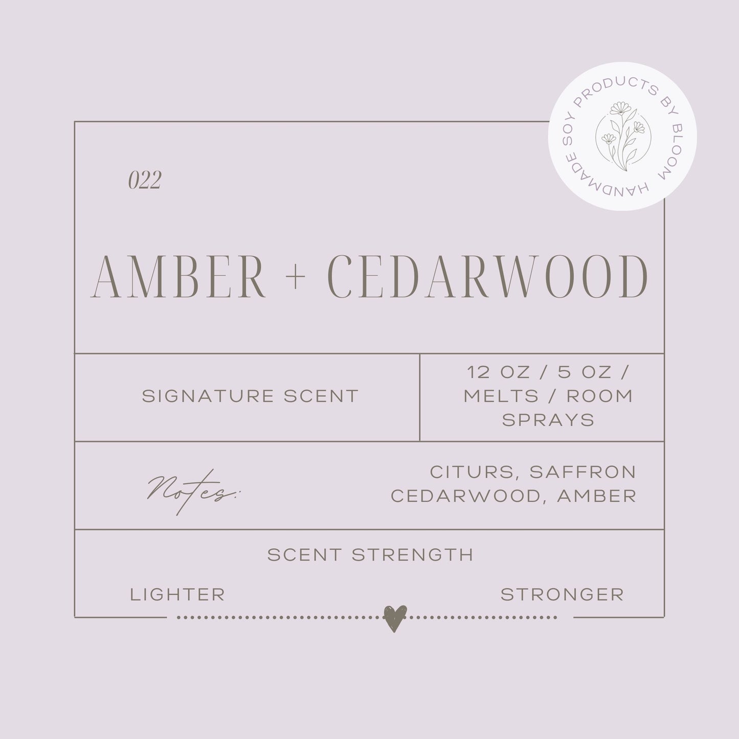 Amber + Cedarwood Room Spray