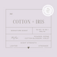 Cotton + Iris Soy Wax Melts